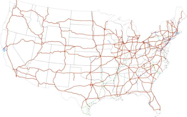 alt="מפת-הכבישים-המהירים-בארצות-הברית">